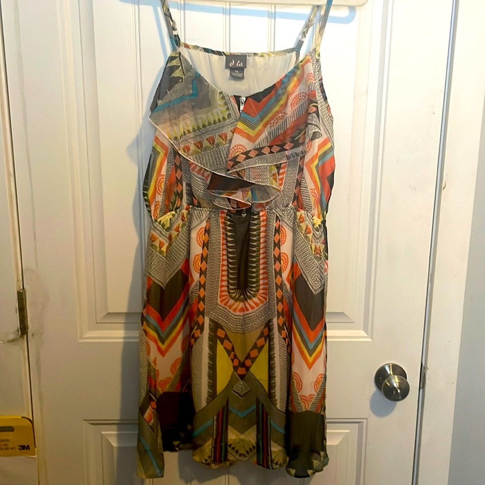 Tribal print empire waist dress